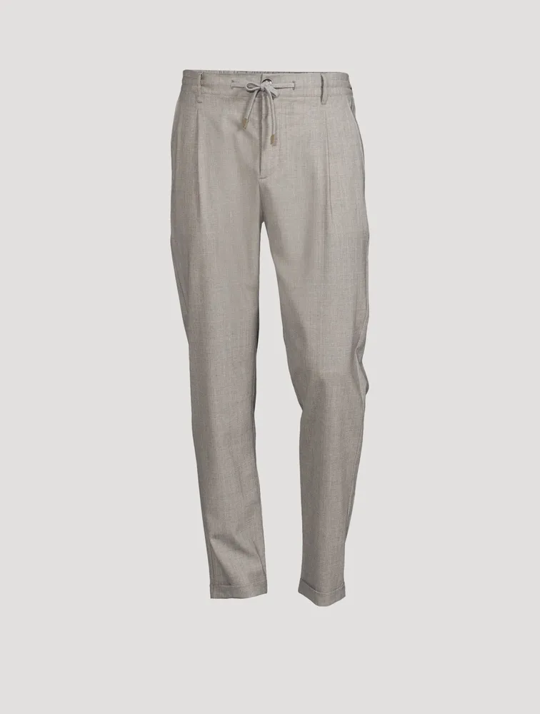 Wool Stretch Jogger Pants
