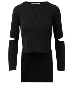 Cashmere And Silk Cut-Out Sweater