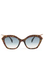 Iridia Cat Eye Logo Sunglasses