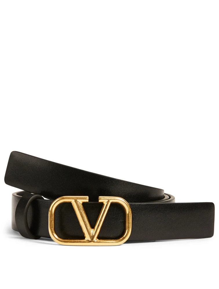 Small VLogo Leather Belt