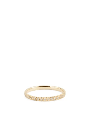 14K Gold Eternity Band With Diamonds