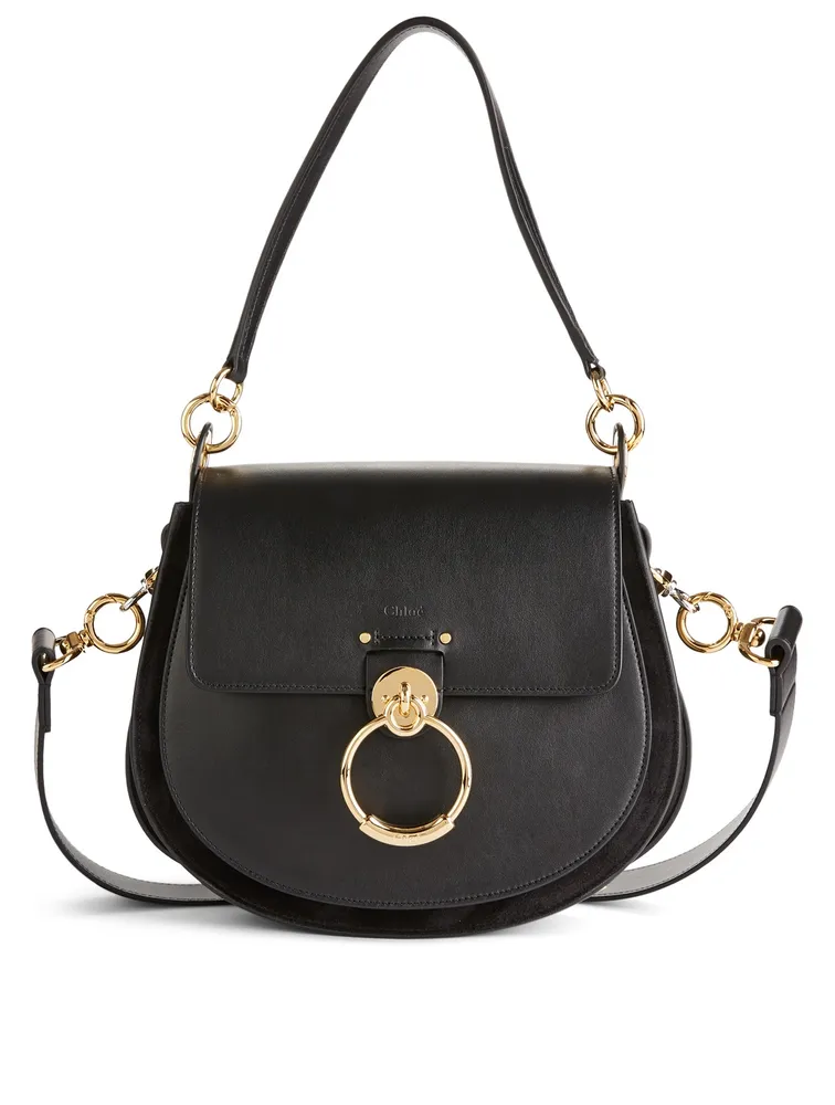 Tess Leather And Suede Saddle Bag