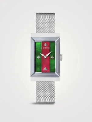 G-Frame Stainless Steel Mesh Bracelet Watch