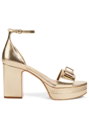 Eclipse Metallic Leather Platform Sandals