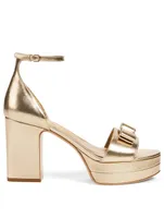 Eclipse Metallic Leather Platform Sandals