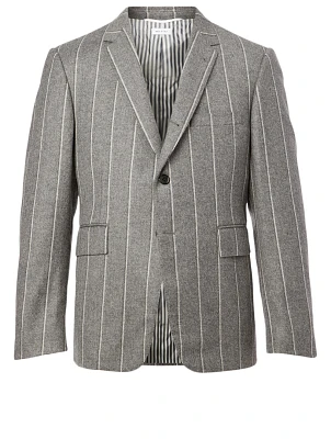 Wool Jacket Stripe Print