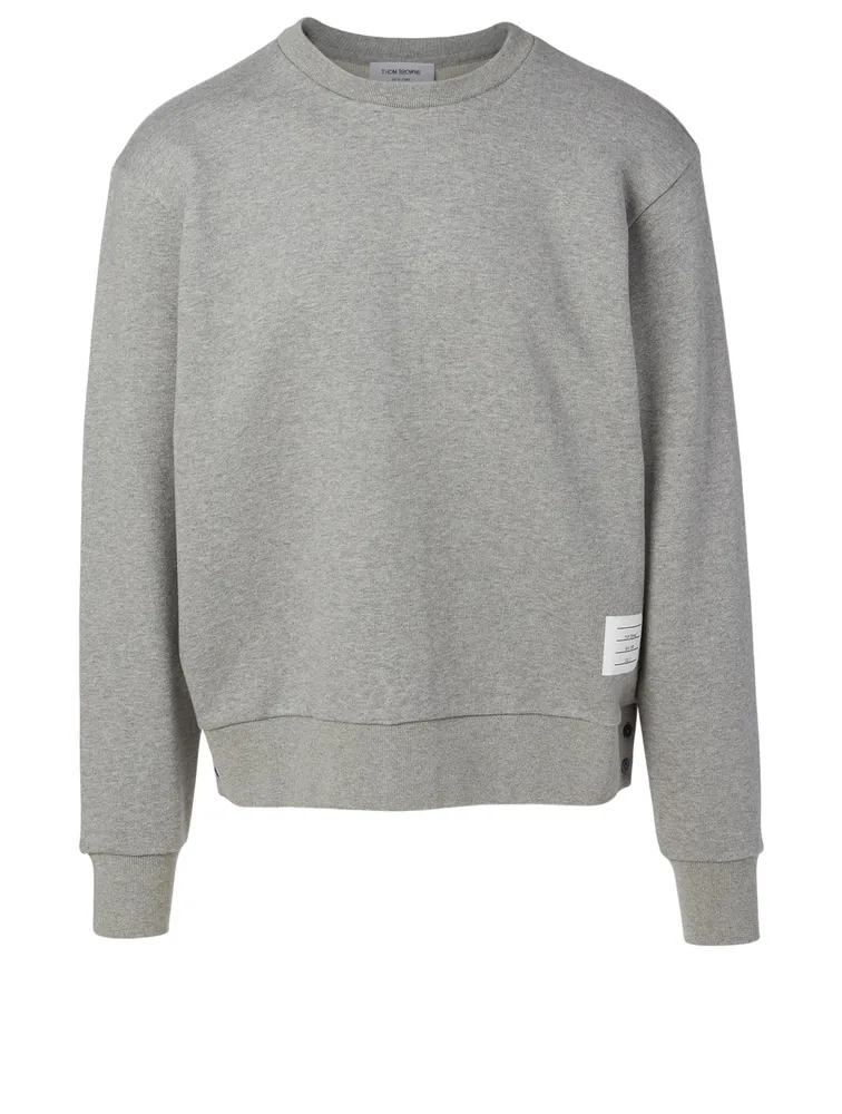 Cotton Sweatshirt With Back Stripe