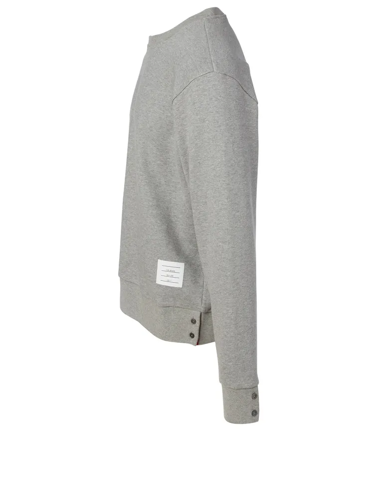 Cotton Sweatshirt With Back Stripe