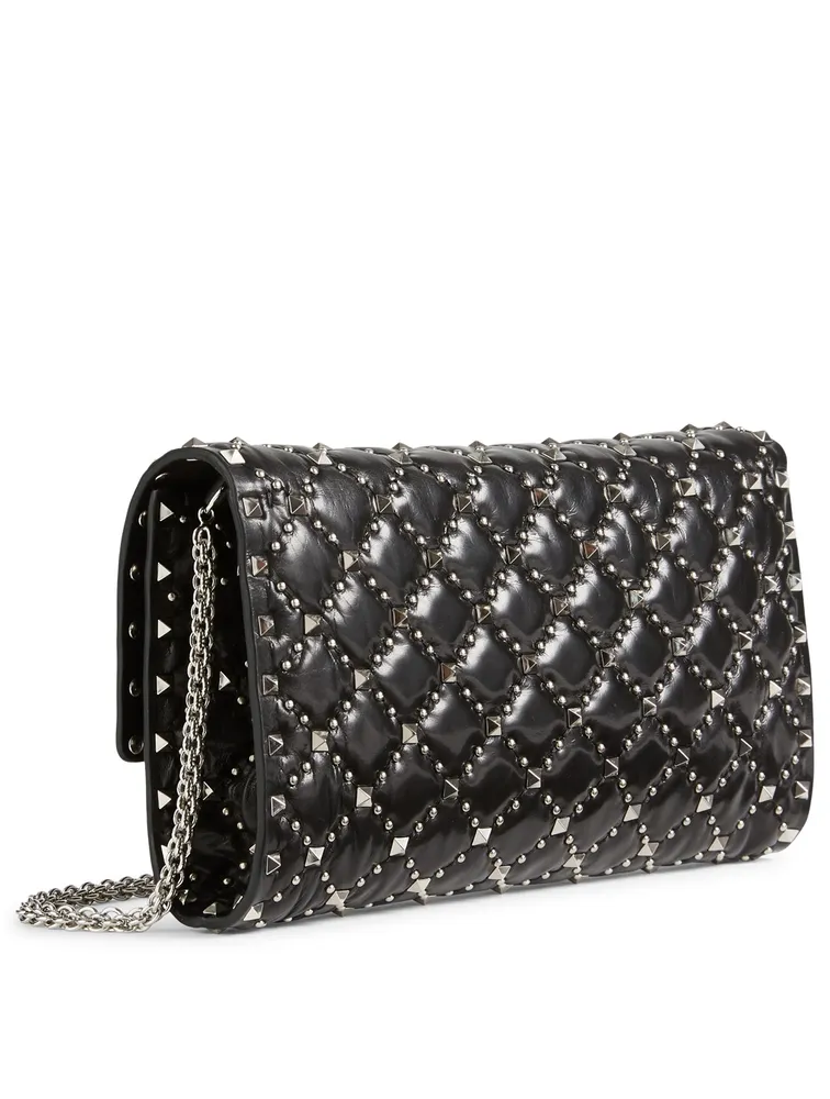 Rockstud Spike.It Leather Crossbody Clutch Bag