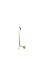 Crescendo Flare 18K Gold Left Earring With Diamond