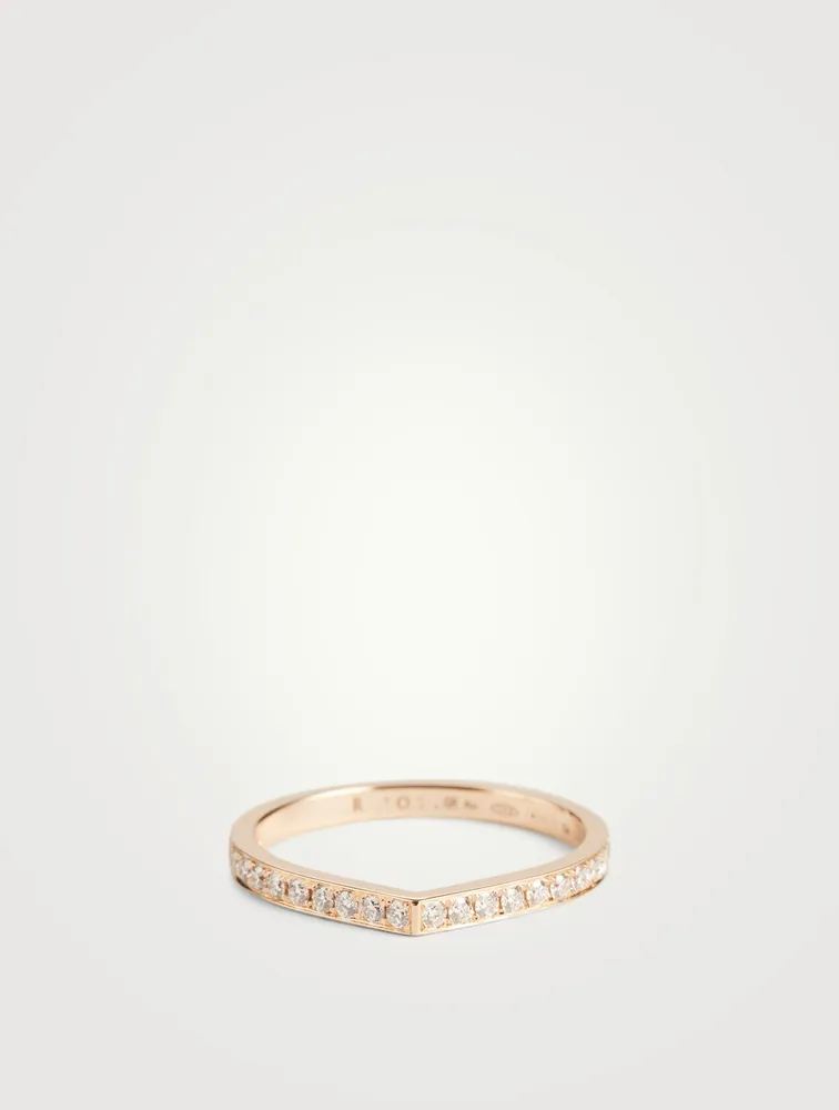 Antifer Rose Gold Ring With Diamonds