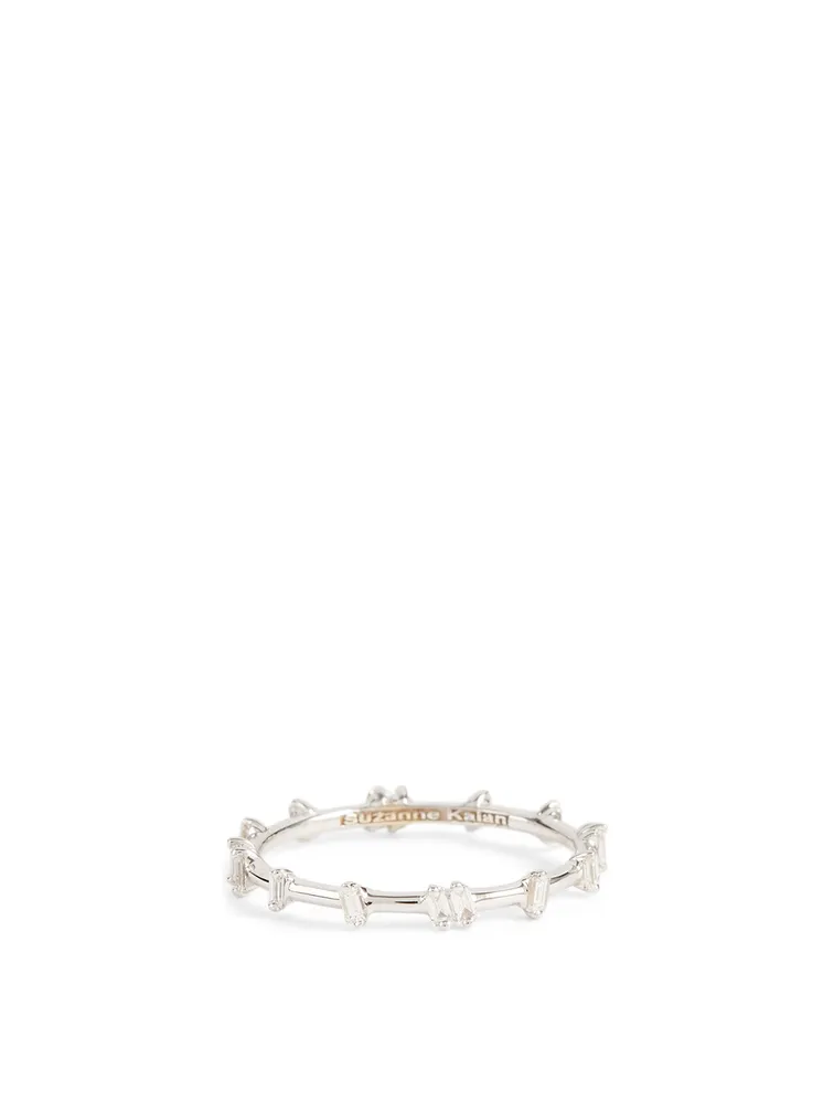 Fireworks 18K White Gold Ring With Diamonds
