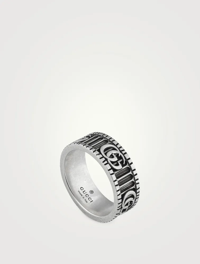 Interlocking G Sterling Silver Ring