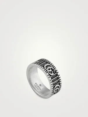 Interlocking G Sterling Silver Ring