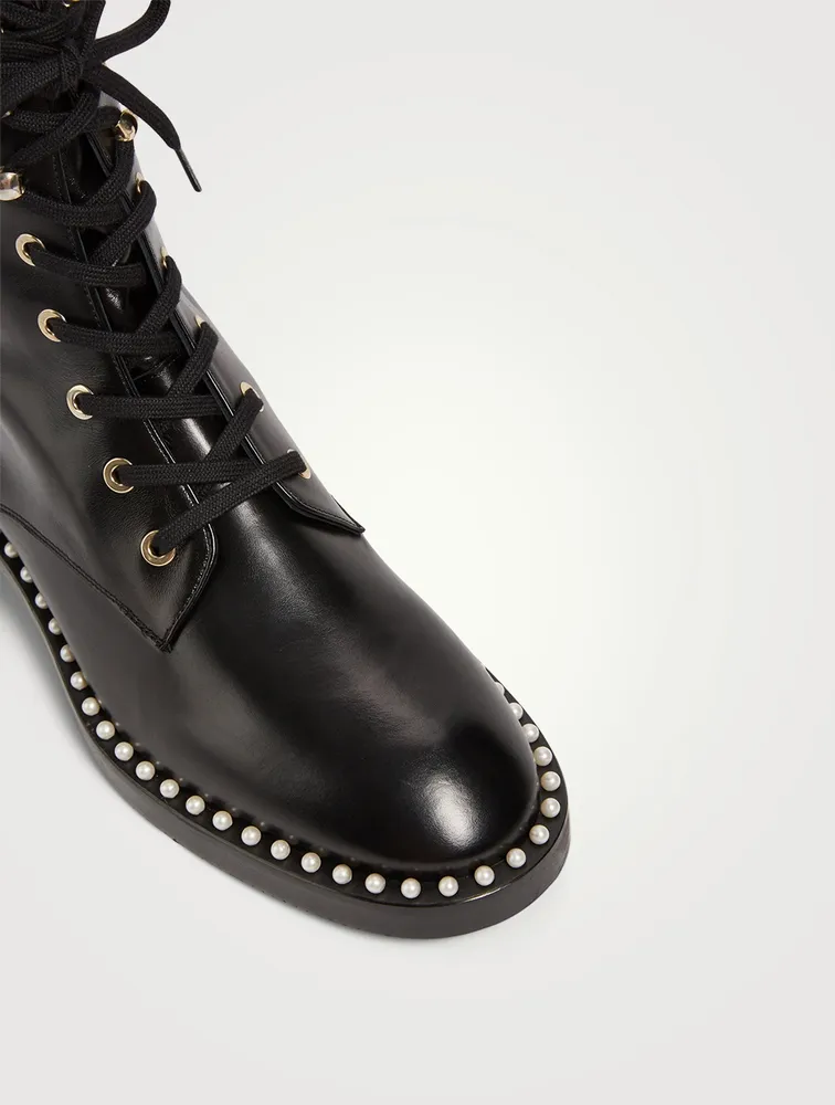 Sondra Leather Combat Boots
