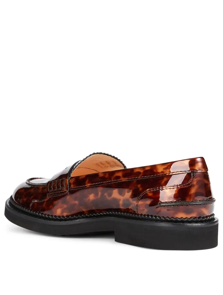 Patent Leather Loafers Tortoise