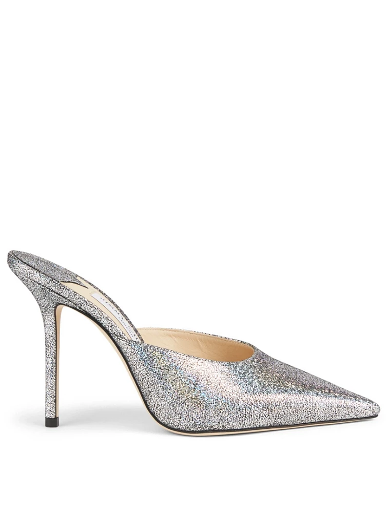 Rav 100 Metallic Leather Mules