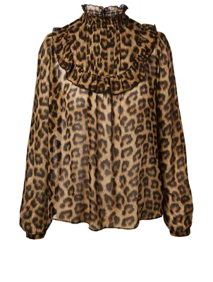 Frida Blouse Leopard Print