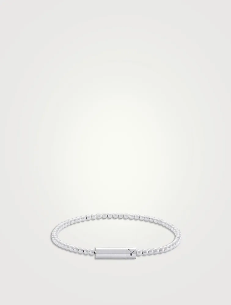11g Brushed Sterling Silver Bead Bracelet