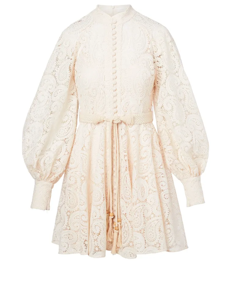 Amari Paisley Lace Mini Dress