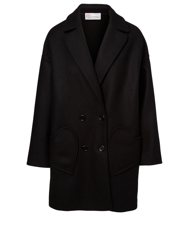 Wool-Blend Heart Coat