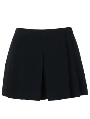 Pleated High-Waisted Shorts