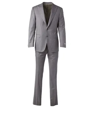 Wool Two-Piece Suit Chalk Stripe