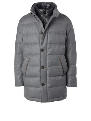 Puffer Coat With Bib