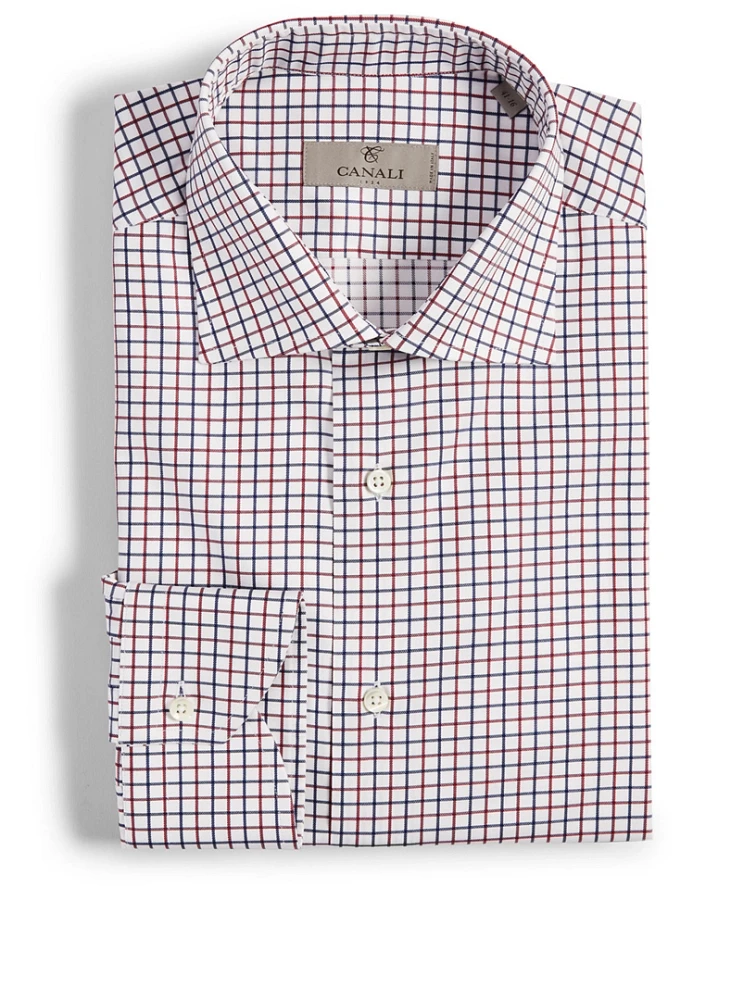 Dress Shirt Grid Check