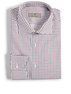 Dress Shirt Grid Check