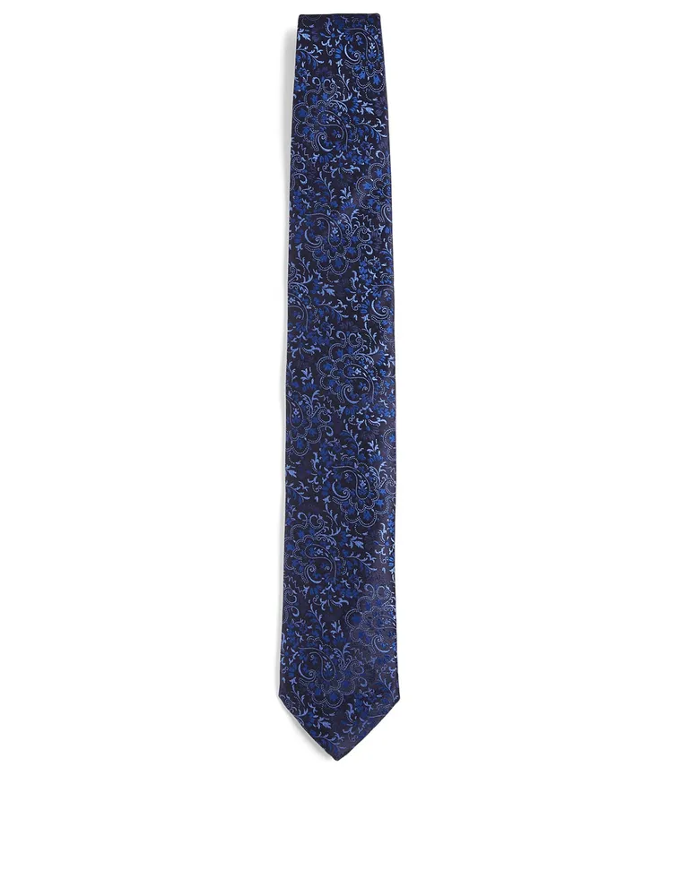 Silk Tie In Paisley Pattern