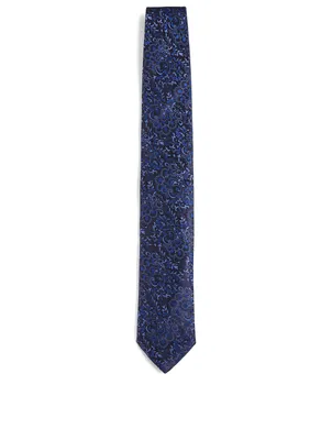 Silk Tie In Paisley Pattern
