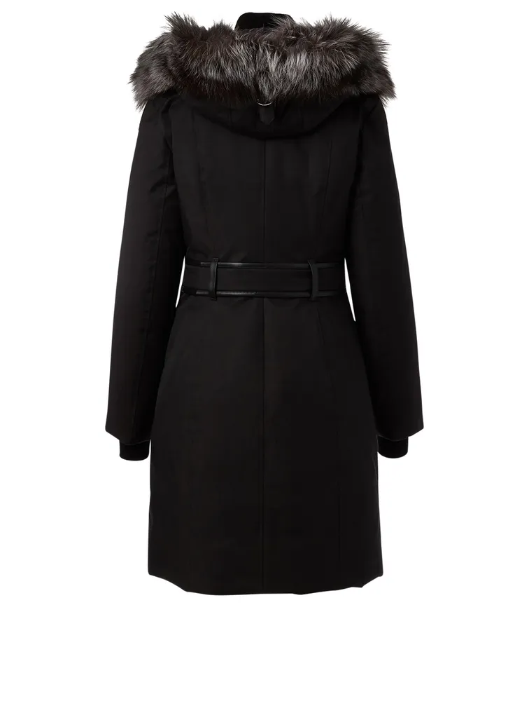 Harlowe Down Parka With Silver Fox Hood