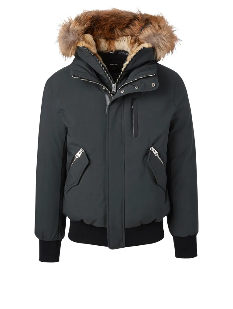Dixon Down Bomber Jacket With Fur Hood