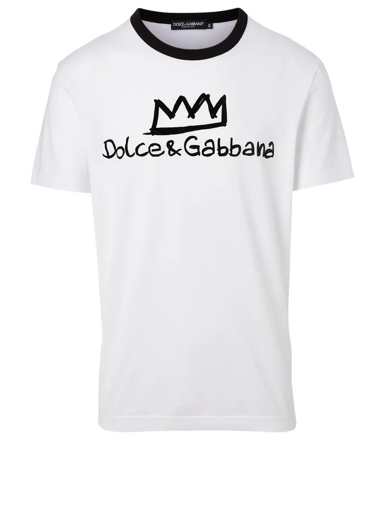 Cotton T-Shirt With Scribble Logo
