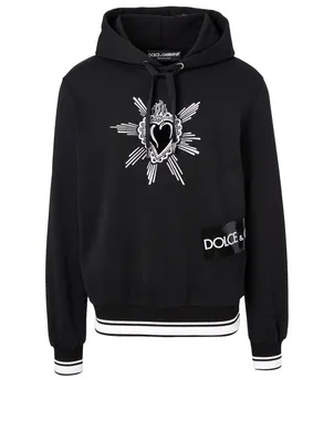 Cotton Hoodie With Heart Patch