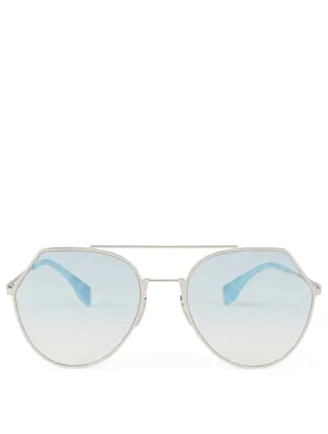 Eyeline Aviator Logo Sunglasses