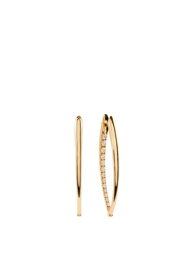 Large Cristina 18K Gold Earrings With Diamonds
