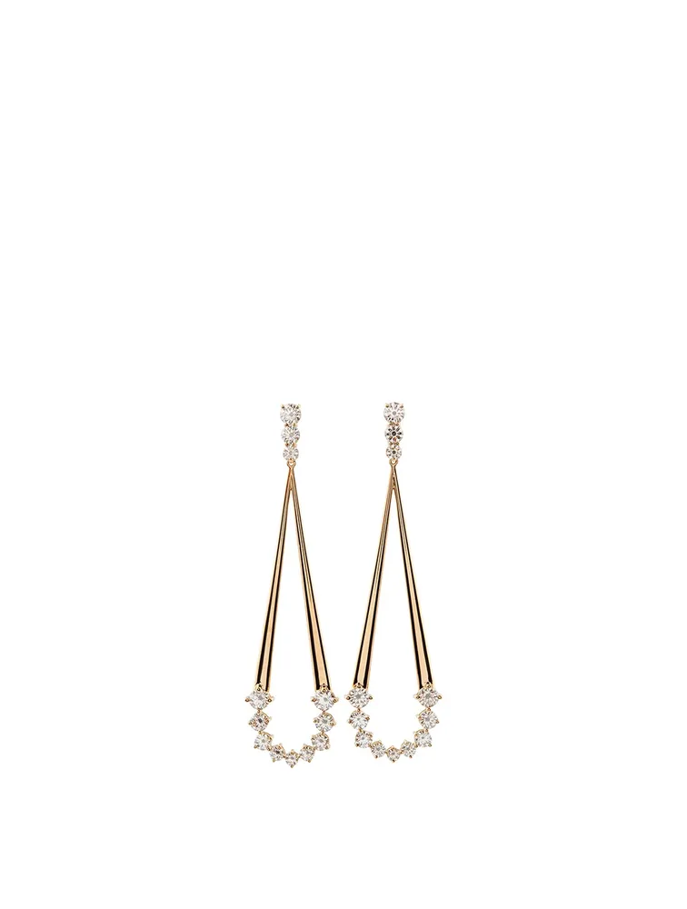 Aria Jane 18K Gold Earrings With Diamonds