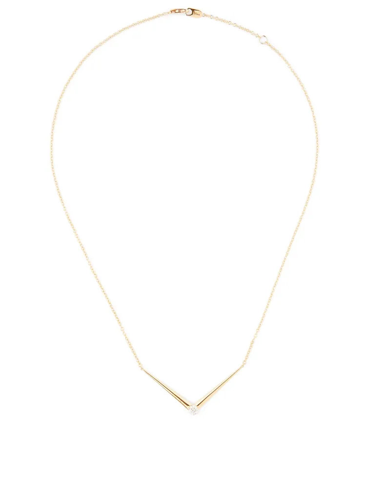 Aria V 18K Gold Necklace With Diamonds