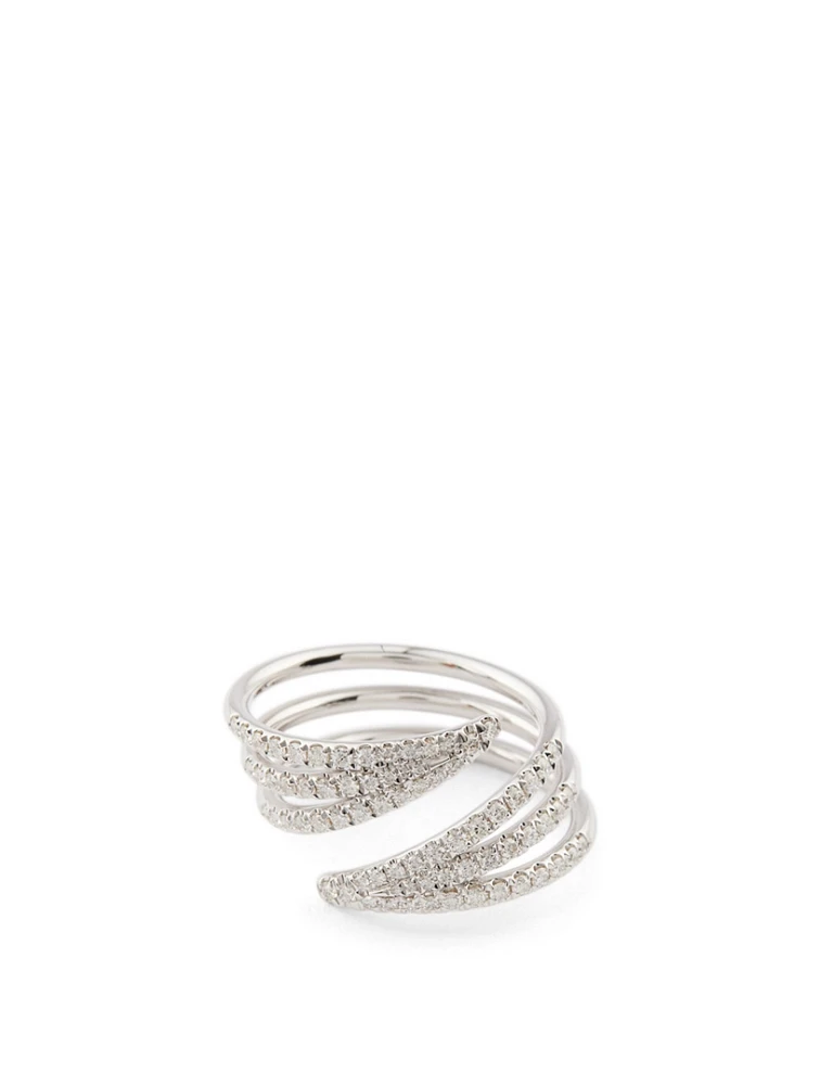 Cristina 18K White Gold Ring With Diamonds