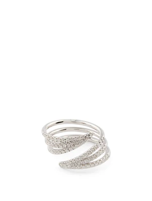 Cristina 18K White Gold Ring With Diamonds