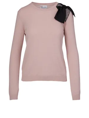 Crewneck Sweater With Bow