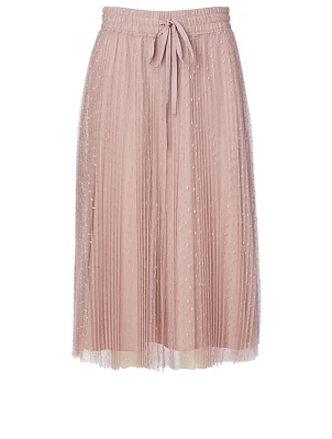 Pleated Tulle Midi Skirt