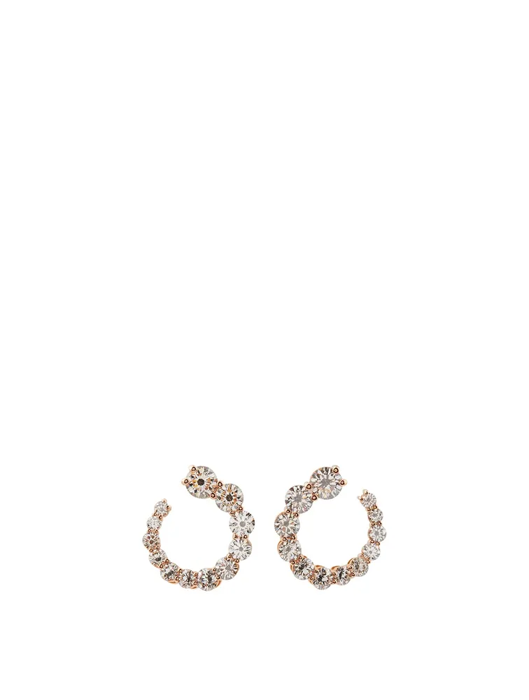 Aria 18K Rose Gold Earwraps With Diamonds