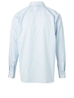 Ruched Shirt Stripe Print