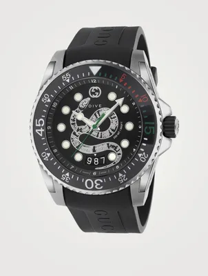 Gucci Dive Rubber Strap Watch