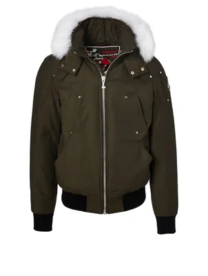 Ballistic Bomber Jacket With Fur Hood
