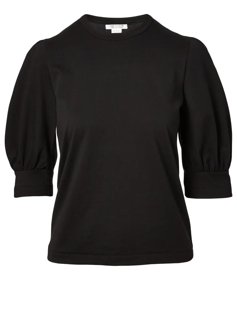 Puff-Sleeve Cotton T-Shirt