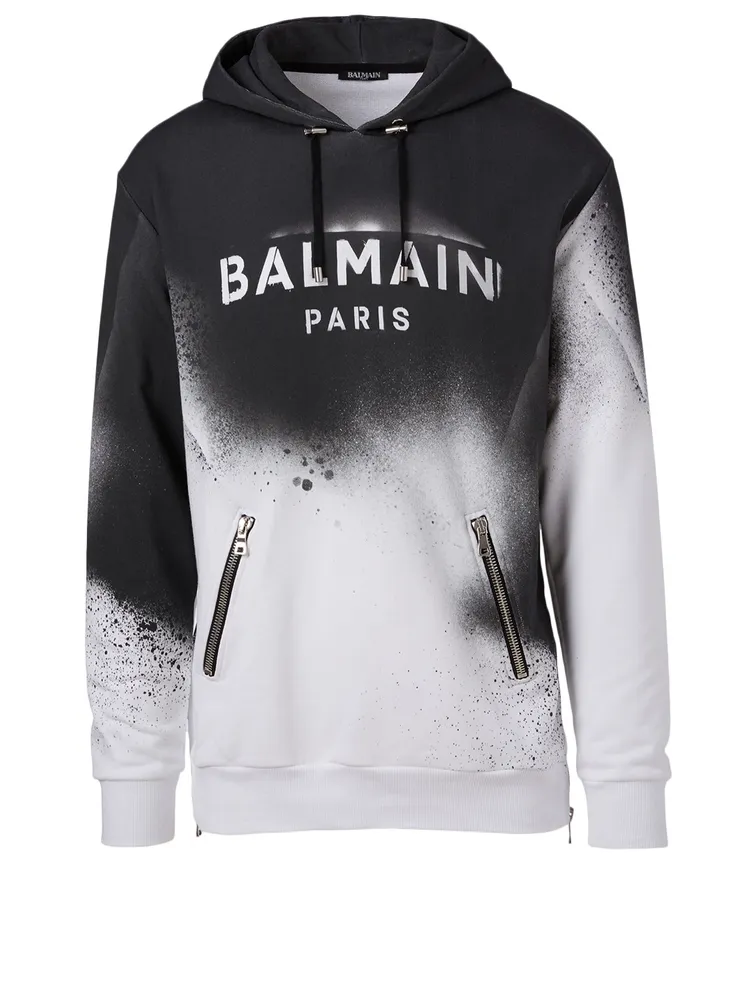 Cotton Logo Hoodie Graffiti Print